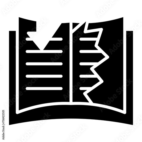 Teared Book Icon of Library iconset.