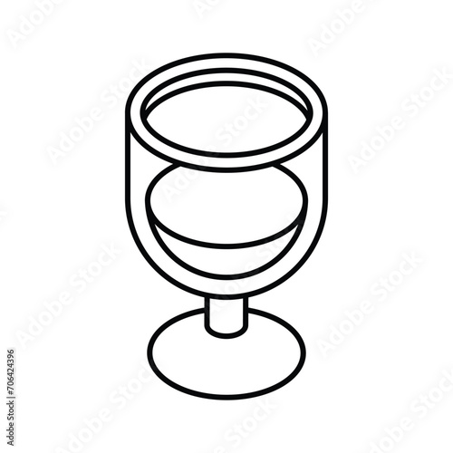 Have a look at this amazing icon of drink glass, wine glass vector design in isometric style