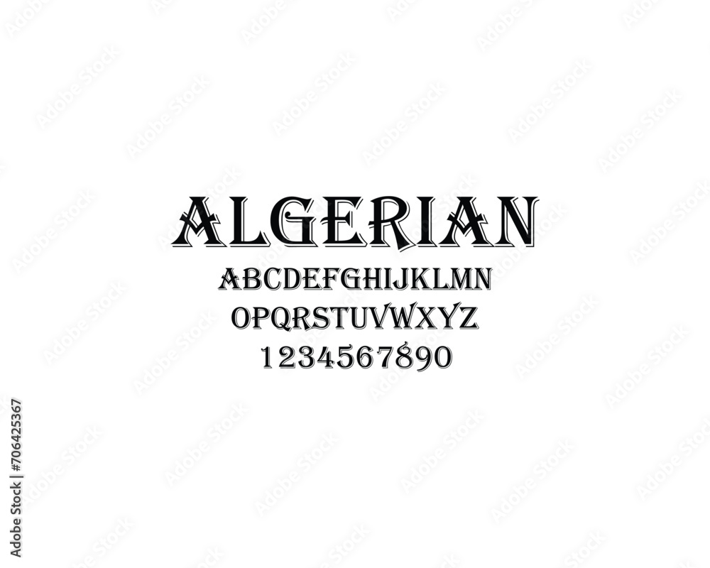 Algerian Font, font, letters, numbers Algerian Font, font, letters, numbers