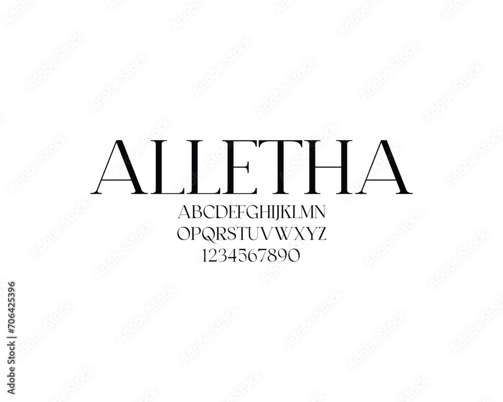Alletha Font, font, letters, numbers Alletha Font, font, letters, numbers
