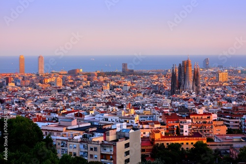 Barcelona afternoon cityscape photo