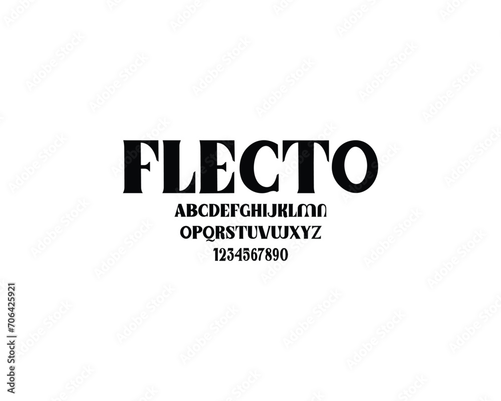 Flecto Font, font, letters, numbers