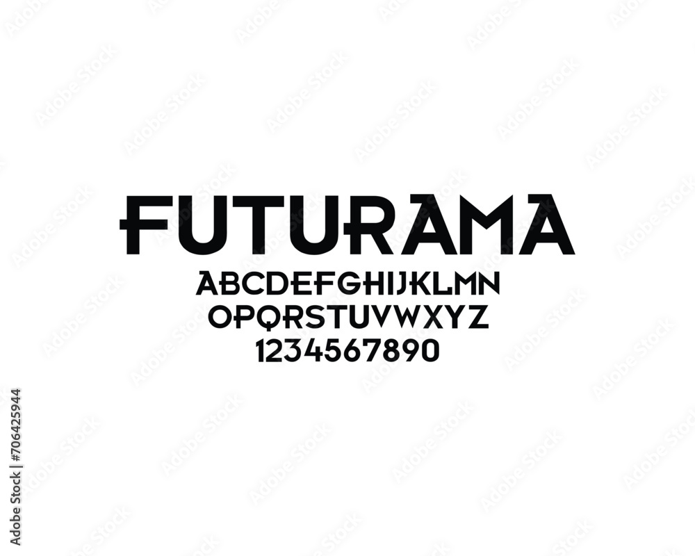 Futurama Font, font, letters, numbers
