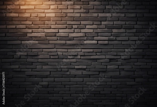 Black brick wall dark background for design