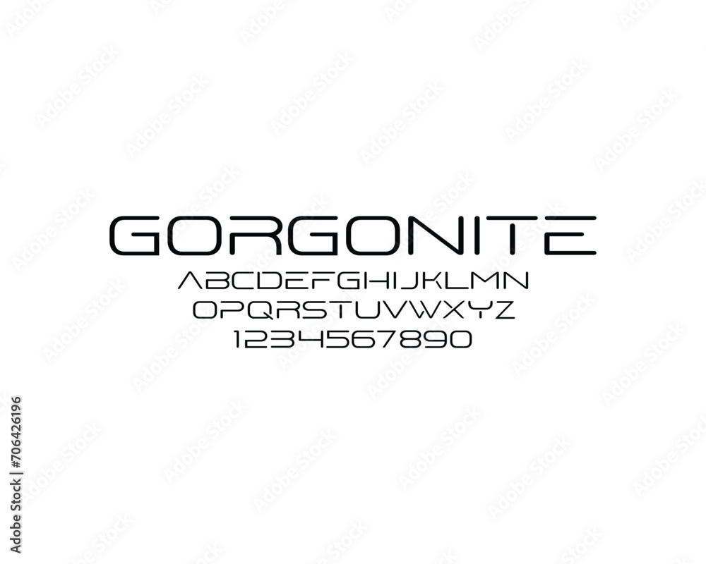 Gorgonite Font, font, letters, number Gorgonite Font, font, letters, number