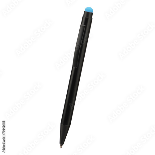 Pen for tablet smartphone. isolated on white background (with clipping path). Touch screen stylus. Colored touch head.