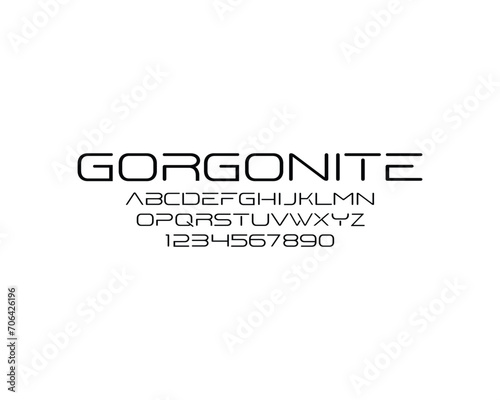 Gorgonite Font, font, letters, number