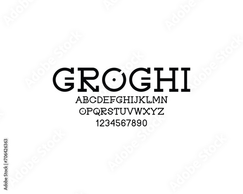 Groghi Font, font, letters, number