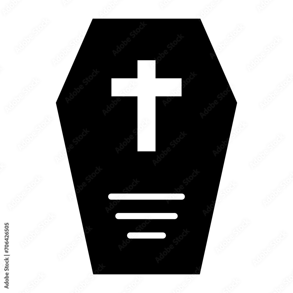 Obraz premium Coffin Icon of Funeral iconset.