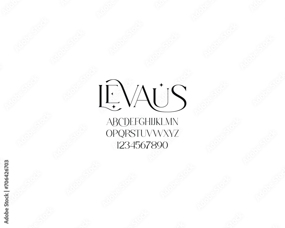 Levaus Font, font, letters, number Levaus Font, font, letters, number
