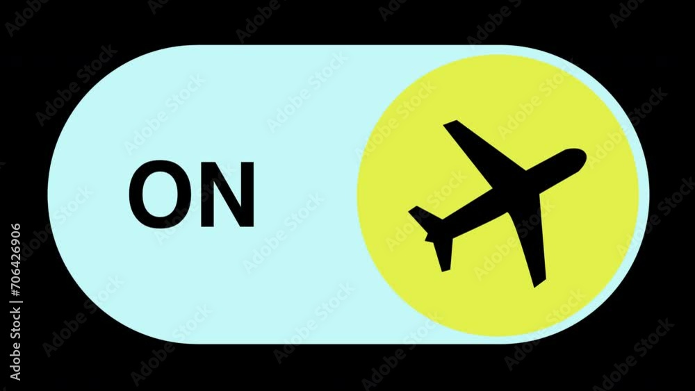 Airplane Mode Toggle Switch On Black Airplane Mode Toggle Switch On Black