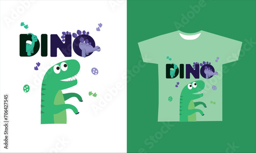 Dinosaur Vector. Cute dinosaur vectors, roar, pattern. Tshirt design
