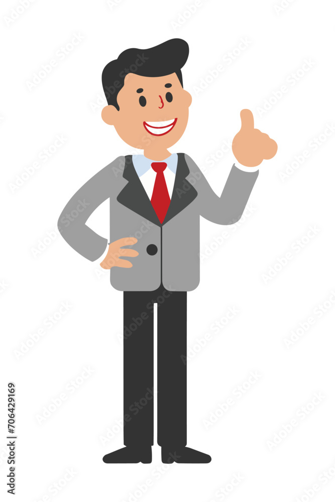 person with thumb up