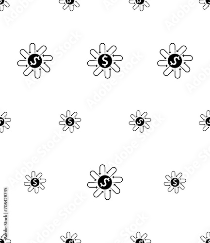 Money Back Dollar Icon Seamless Pattern M_2212020