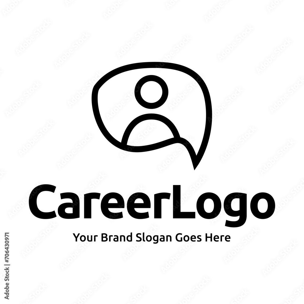 Job logo finder design template. Creative concept of digital find job vector illustration. Job logo finder design template. Creative concept of digital find job vector illustration.