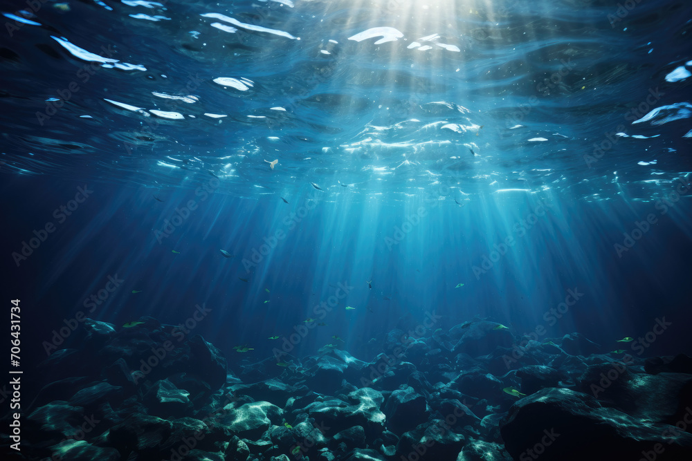 Obraz premium underwater view of the world