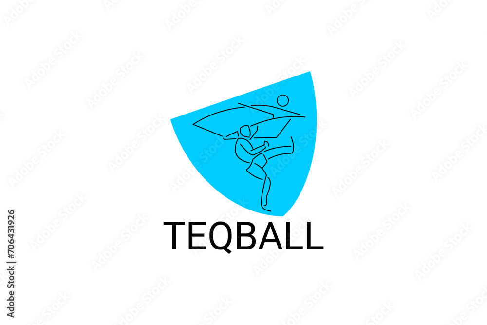 Teqball sport vector line icon. sportman, playing teqball. sport pictogram illustration. Teqball sport vector line icon. sportman, playing teqball. sport pictogram illustration.