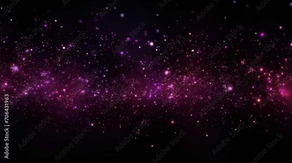A dark abstract background with beautiful violet glitter as the main element.