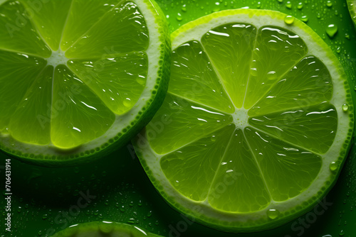 A lemon cut into pieces with water droplets on it gives a refreshing feeling.