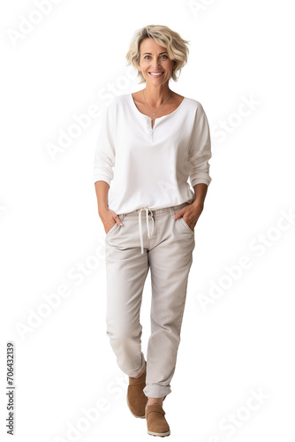 A casual style woman Isolated photo