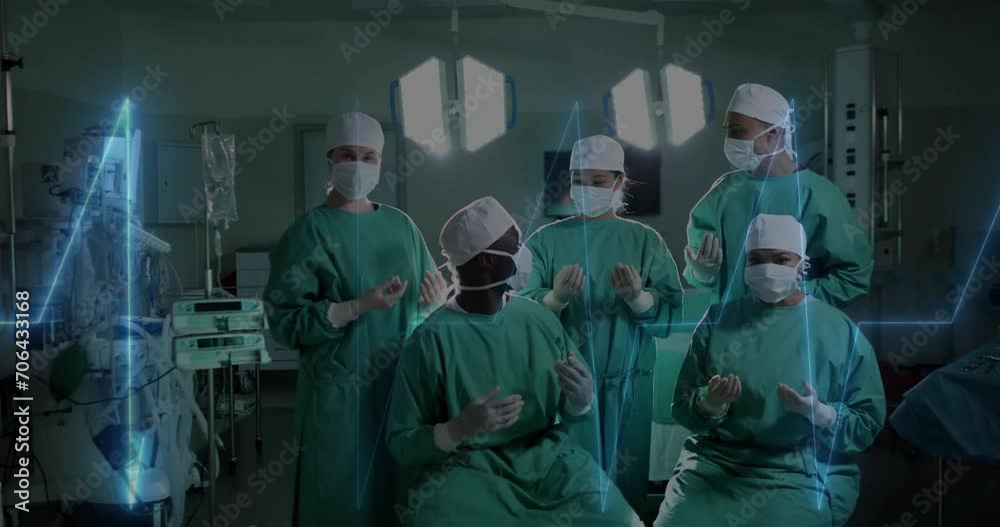 Animation of data processing over diverse surgeons in hospital