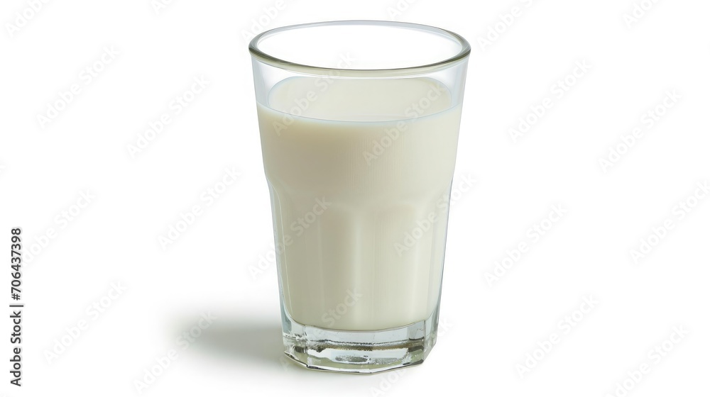 Glass of milk isolated on white Glass of milk isolated on white