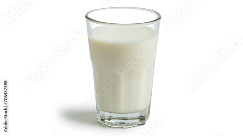 Glass of milk isolated on white 