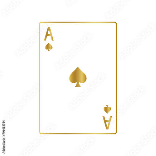 golden ace of spades, Ace of spades Playing card Ace of hearts, Spades, game,