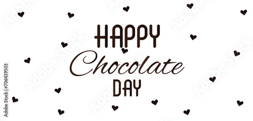 Happy Chocolate Day Amazing Text illustration Design