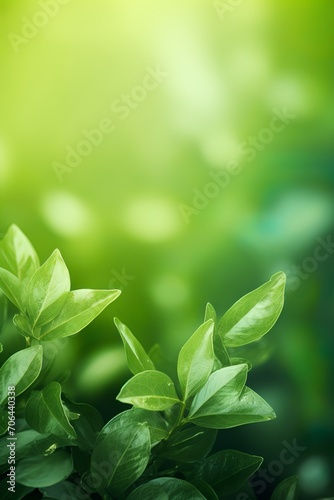 Modern abstract green nature background, Generative AI 