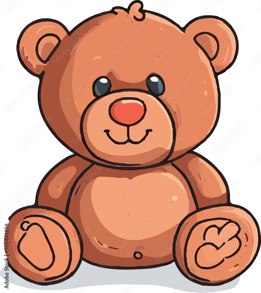 Cute cartoon teddy bears on white background icon vector Cute cartoon teddy bears on white background icon vector