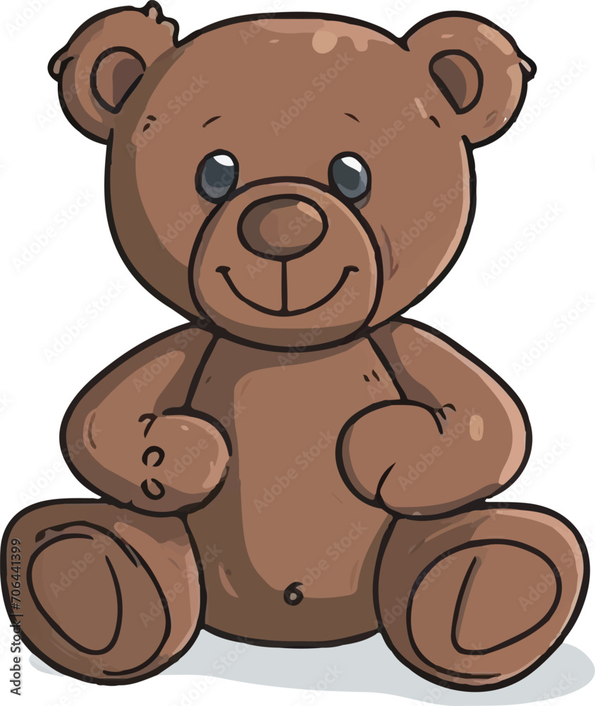 Cute cartoon teddy bears on white background icon vector Cute cartoon teddy bears on white background icon vector