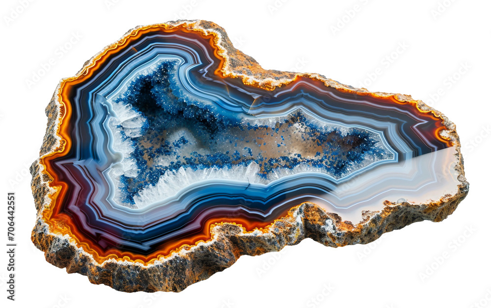 Agate Mirror on Transparent Background