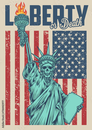 American culture vintage sticker colorful