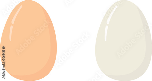 Vector illustration of brown and white eggs on transparent background.
 photo