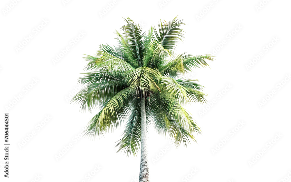 A Caribbean Palm Tree on Transparent Background