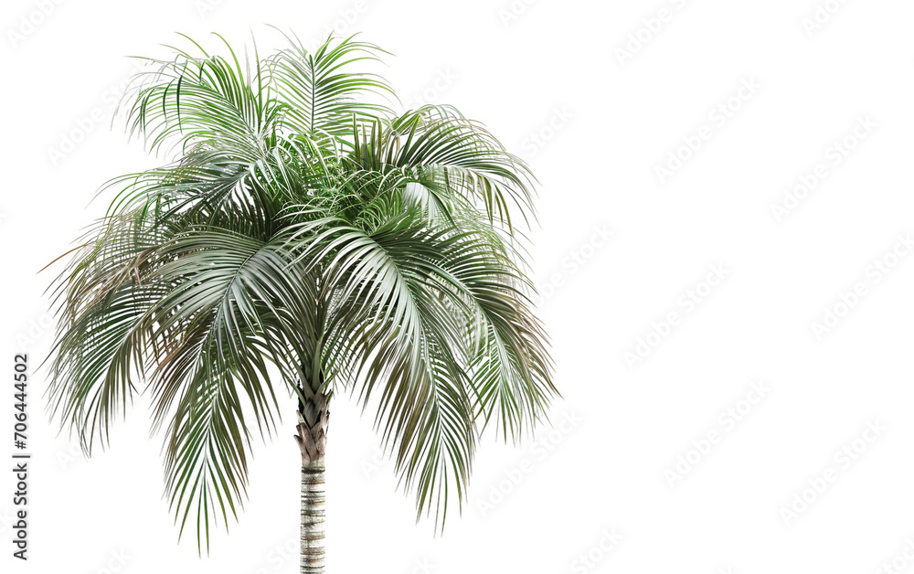 A Caribbean Palm Tree Image on Transparent Background