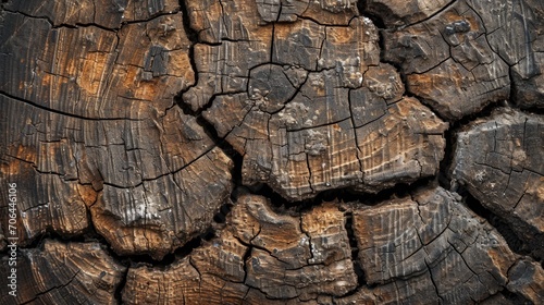 A detailed close-up of the intricate patterns and textures found in a piece of wood. This image can be used to add a natural and rustic touch to various design projects