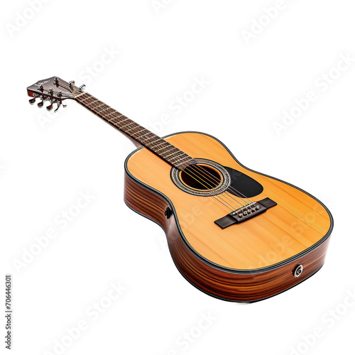 Guitar musical instrument on transparent background
