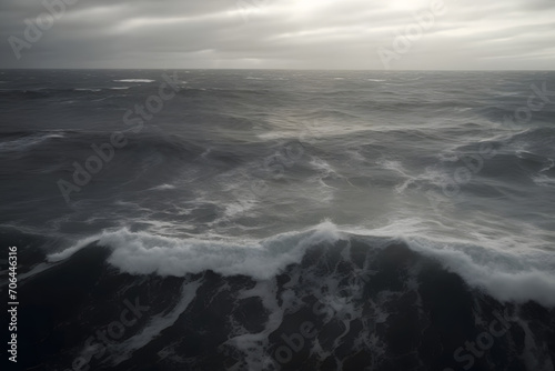 waves in the ocean. Neural network AI generated art