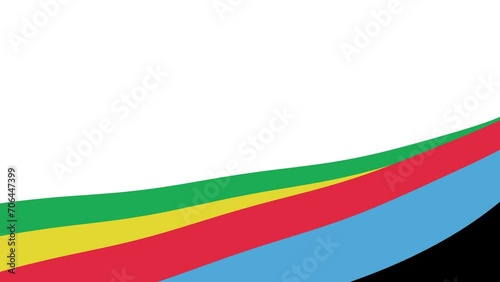 waving colorful lines on white background