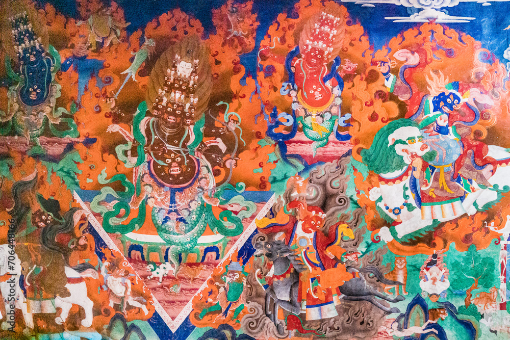 Buddha, Buddhist frescoes, Thangkas, Buddhist Art, Tibetan Buddhism
