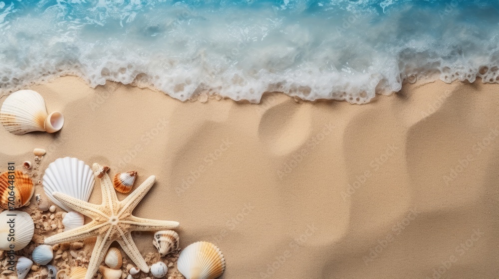 Golden sand with the sea on the background Snail and cockleshell on a sandy background. Summer concept Sea shell on beach Golden sand with the sea on the background Snail and cockleshell on a sandy background. Summer concept Sea shell on beach
