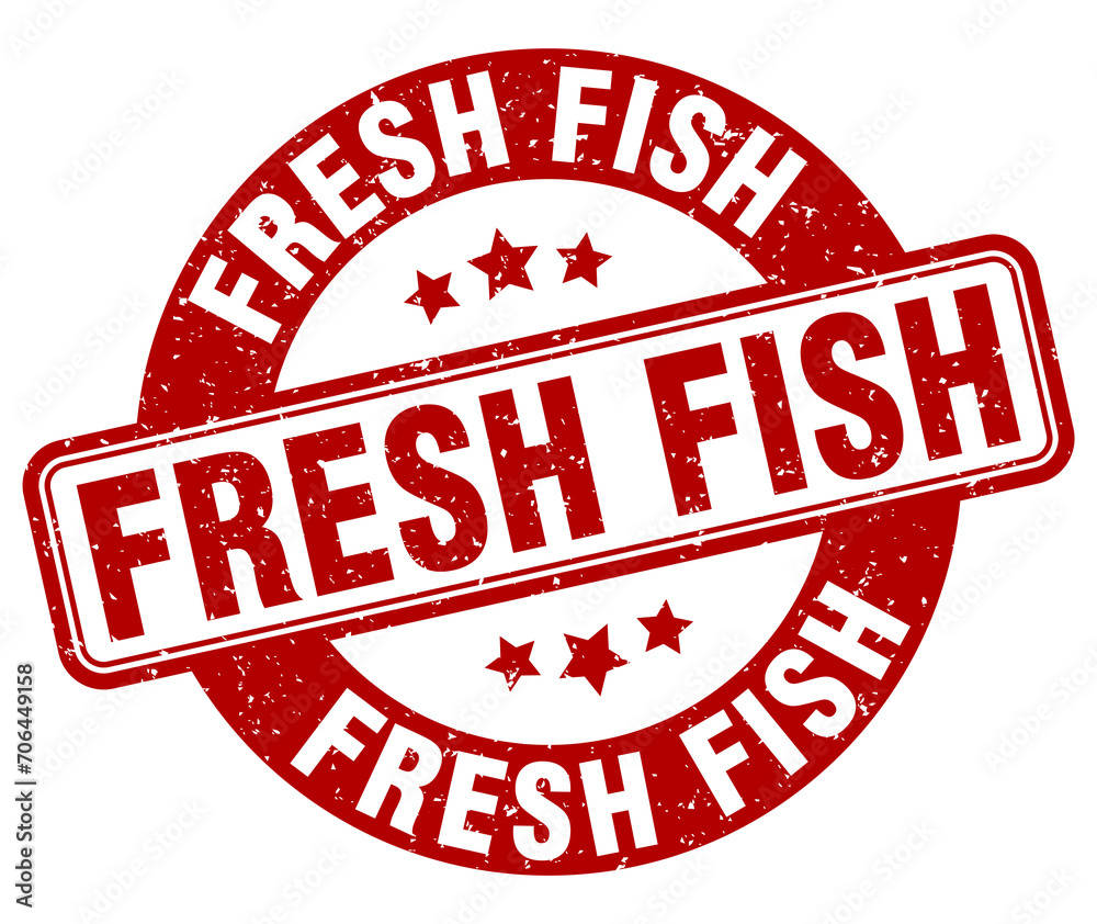 fresh fish stamp. fresh fish label. round grunge sign fresh fish stamp. fresh fish label. round grunge sign