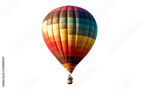 Hot Air Balloon Portrait on Transparent Background