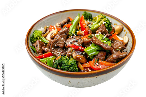 Stir-Fry Solo White Isolation on a transparent background