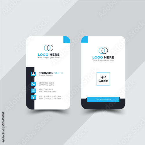 Business card design template, Double-sided creative business card template. Vector illustration, Modern Business Card, horizontal simple clean template vector design, Creative and Clean Business Card