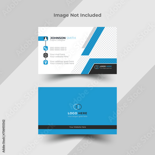 Business card design template, Double-sided creative business card template. Vector illustration, Modern Business Card, horizontal simple clean template vector design, Creative and Clean Business Card