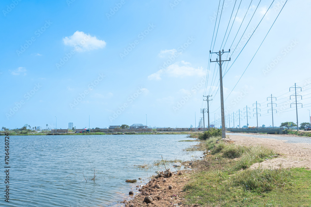 The River Water Surface Background Outside City