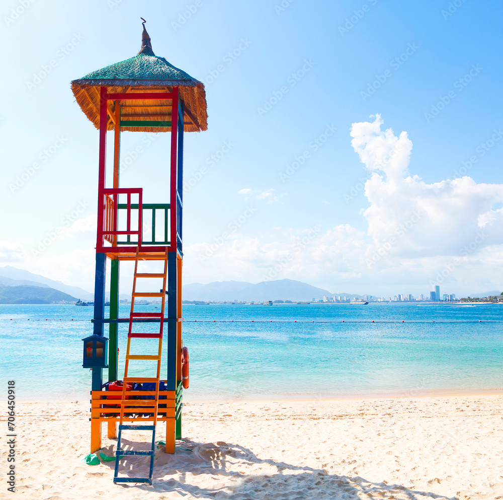 Open lifeguard tower, Nha Trang, Vietnam Open lifeguard tower, Nha Trang, Vietnam